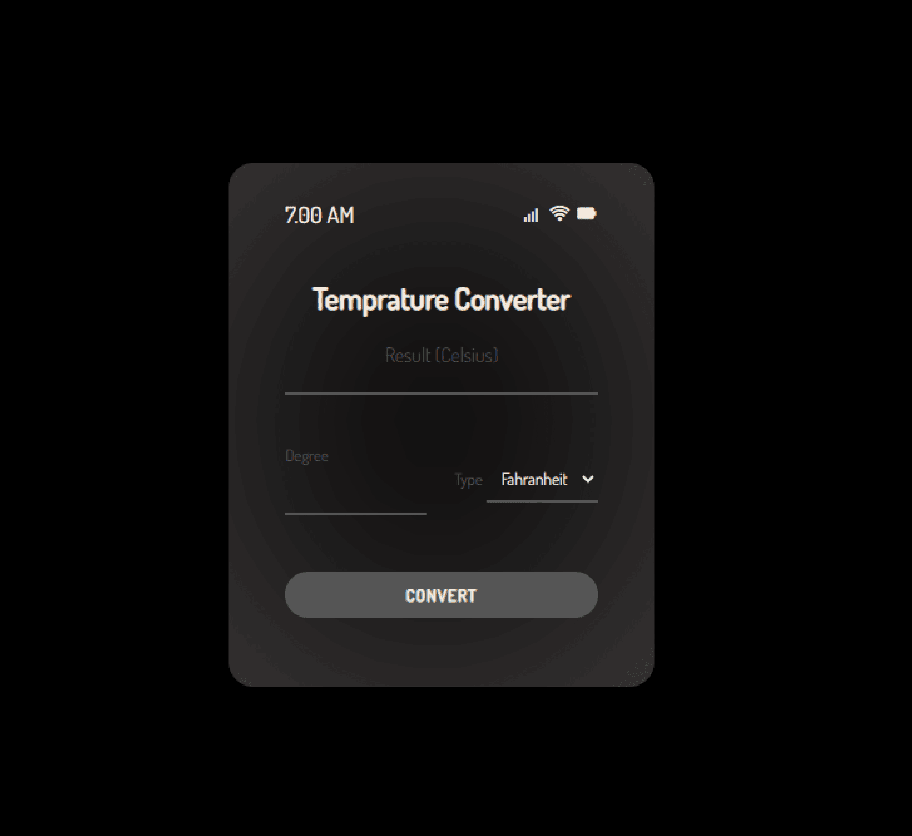 TEMPRATURE CONVERTER